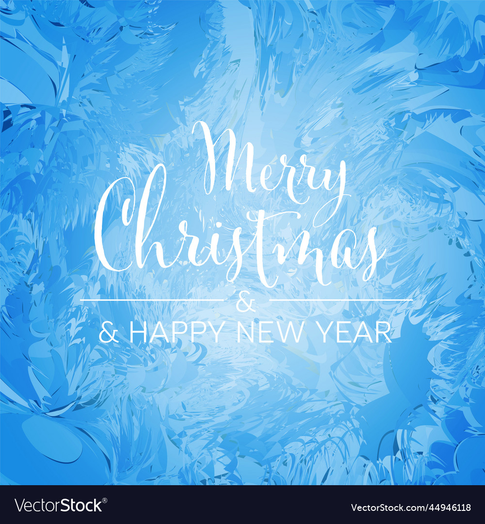 Circle winter christmas and new year card vector image Circle winter christmas and new year card
