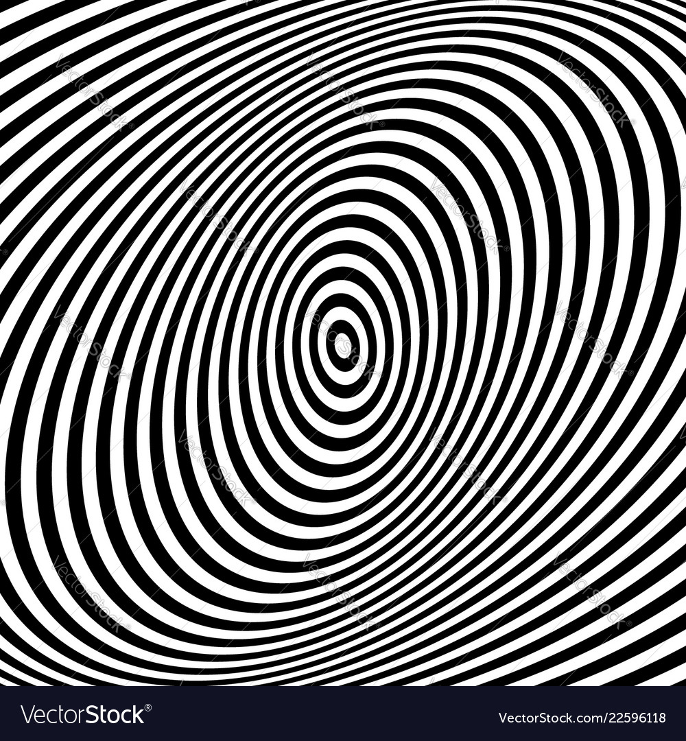 Concentric circles forming a spiral ovals Vector Image