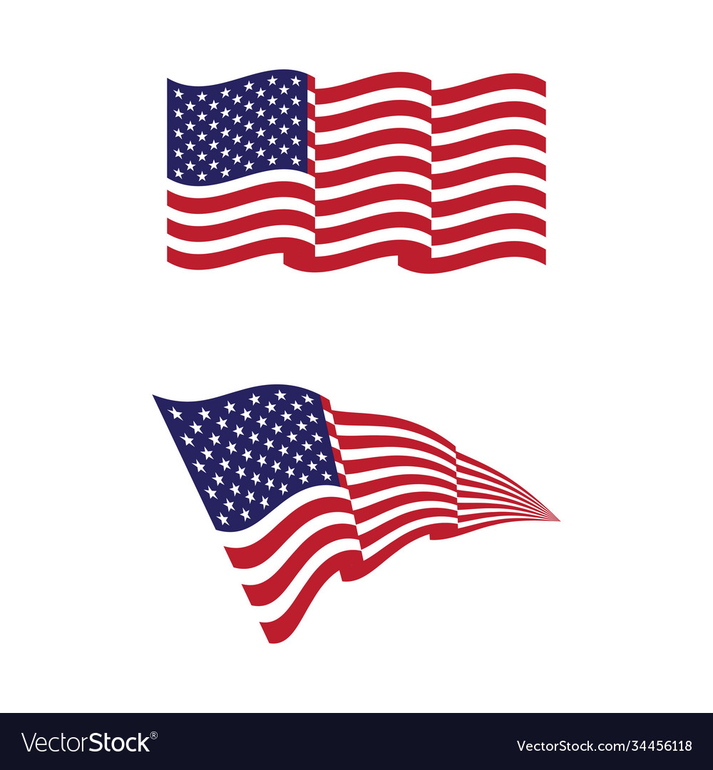 Flag american icon vector image Flag american icon