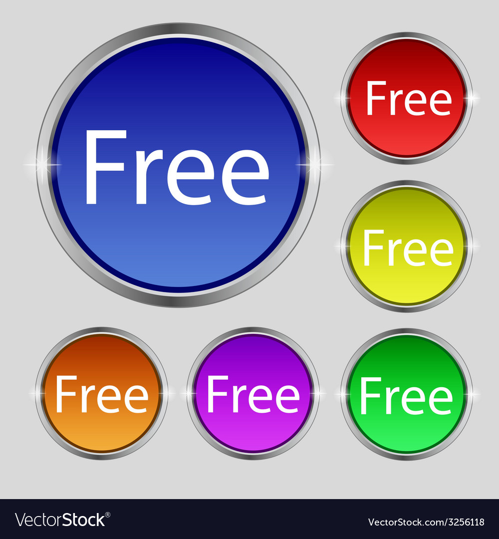 Free sign icon special offer symbol set of colored