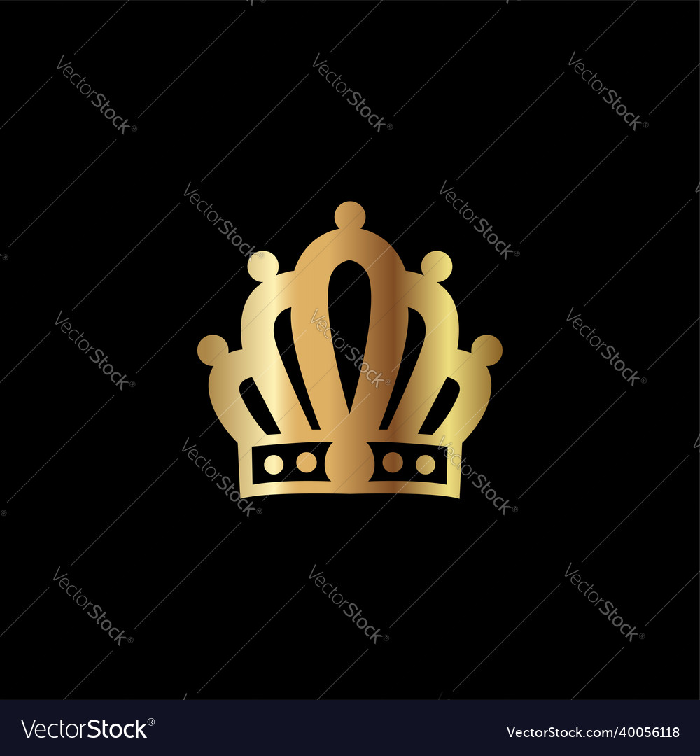 Golden crown Royalty Free Vector Image - VectorStock