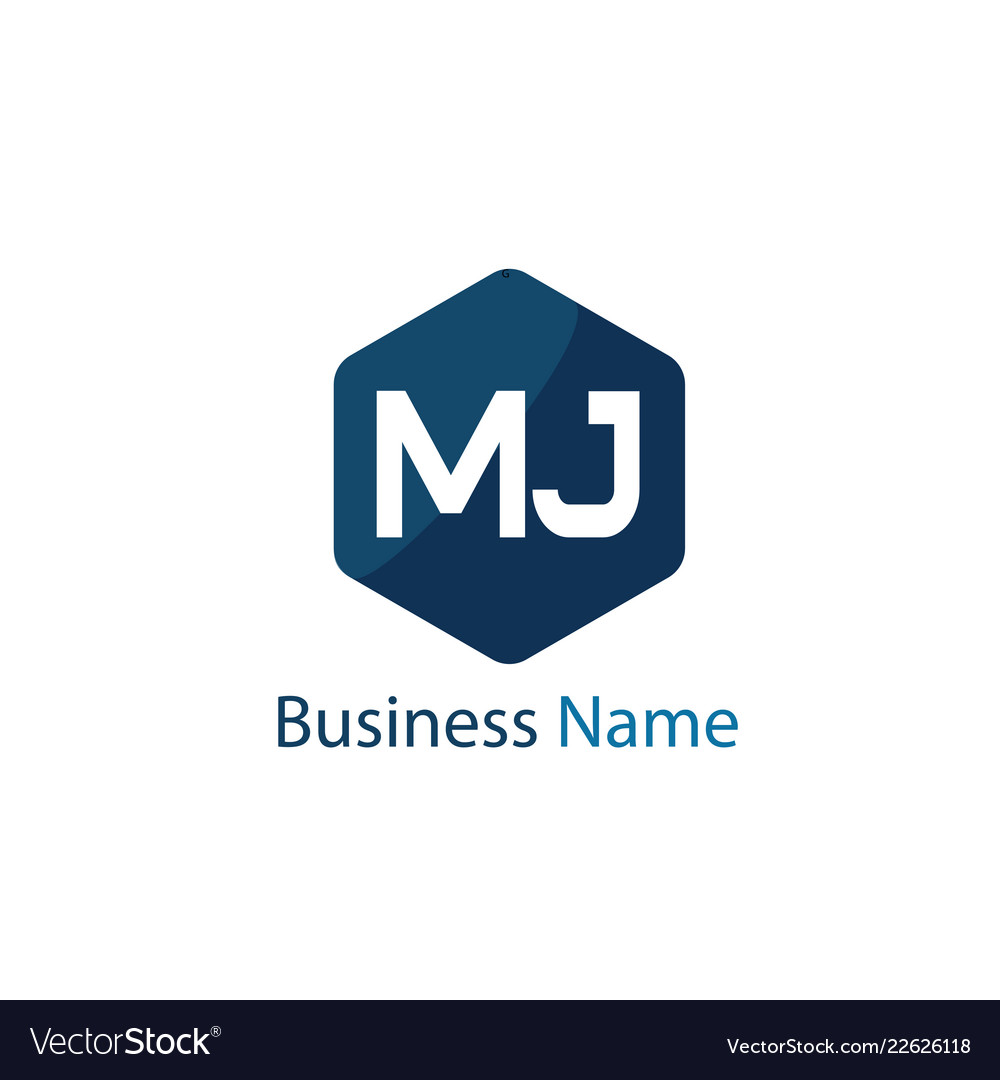 Initial letter mj logo template design