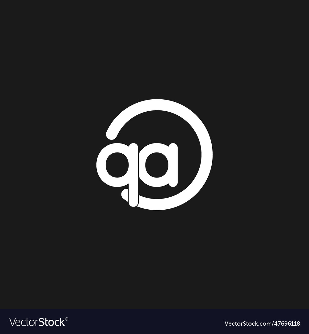 Initialen qa Logo Monogramm mit einfachen Kreisen