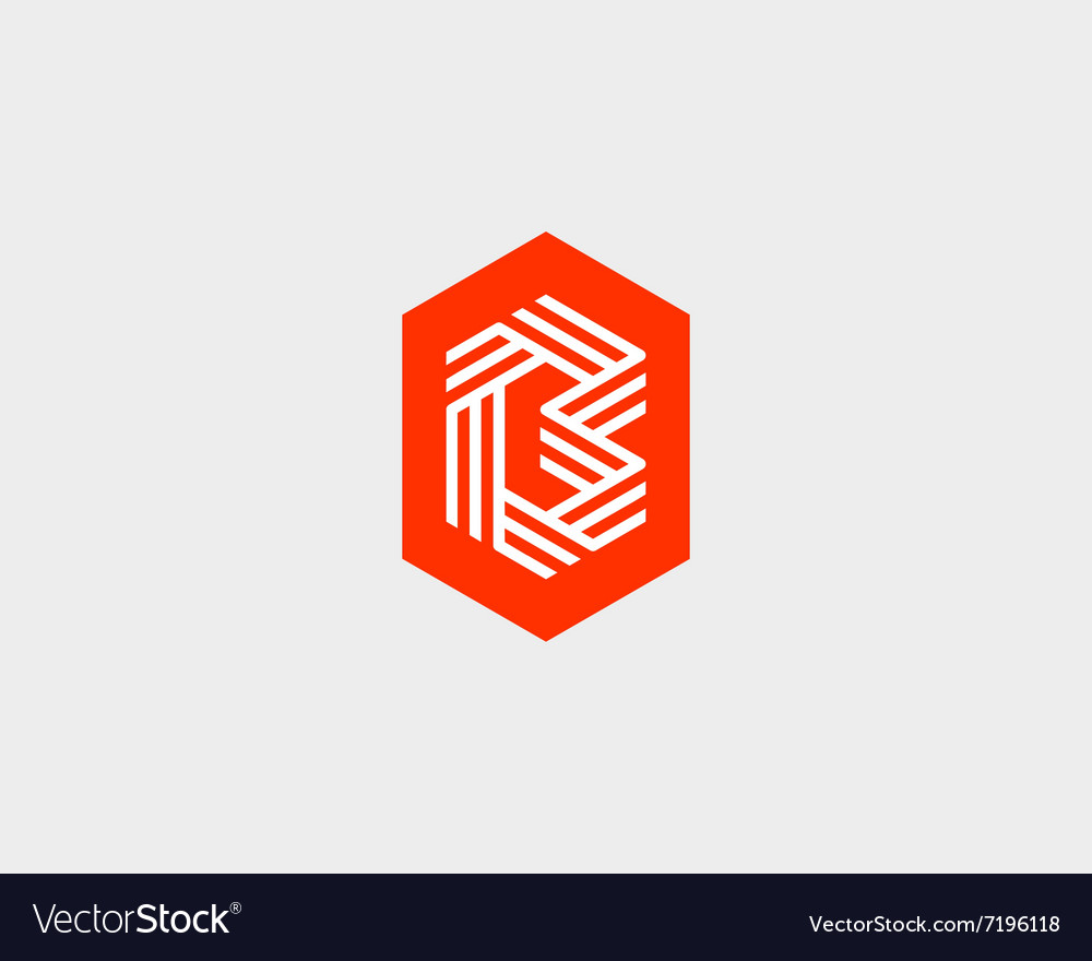 Letter B logo icon design Creative line Royalty Free Vector