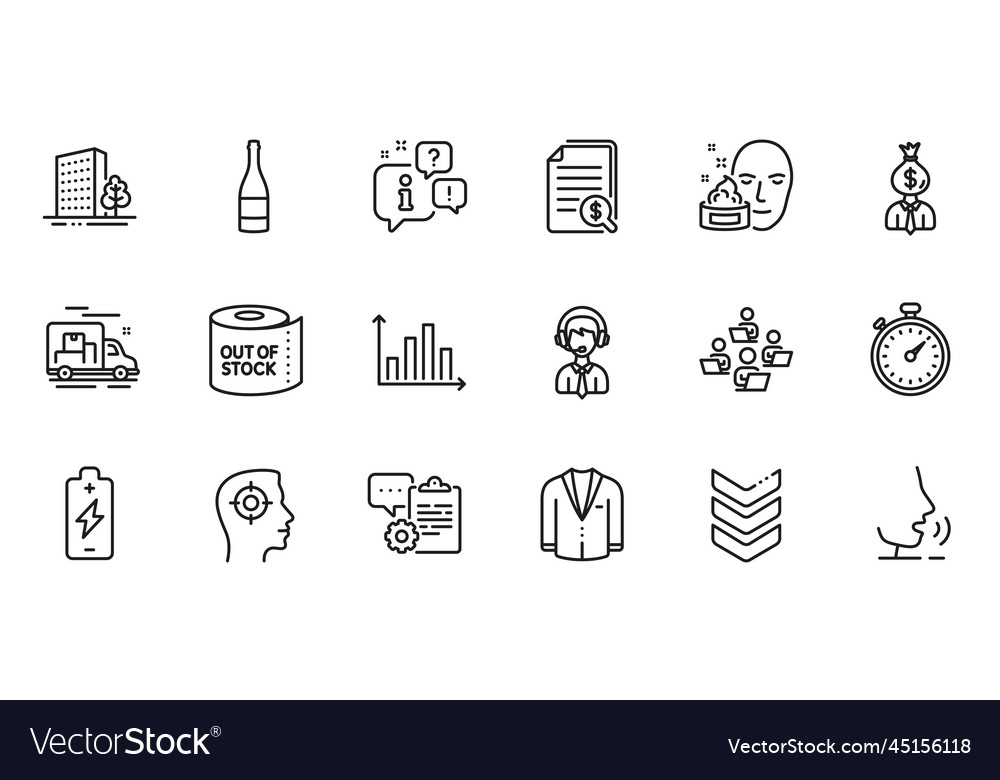 Outline set of financial documents champagne