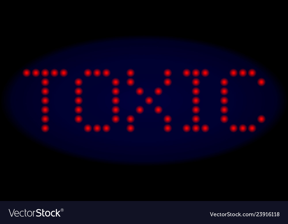 Toxic led style message with glowing dots vector image Toxic led style message with glowing dots