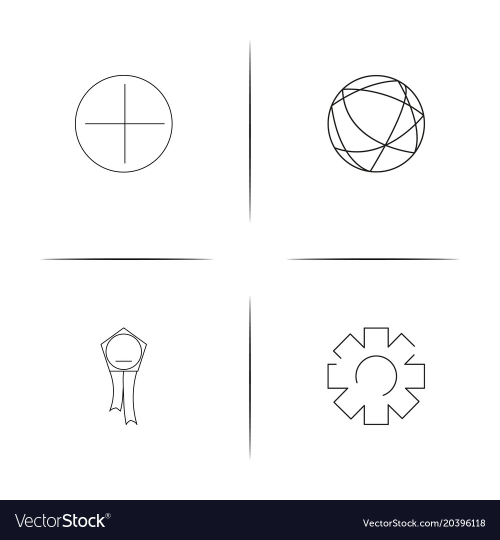 Web and text simple linear icon setsimple outline