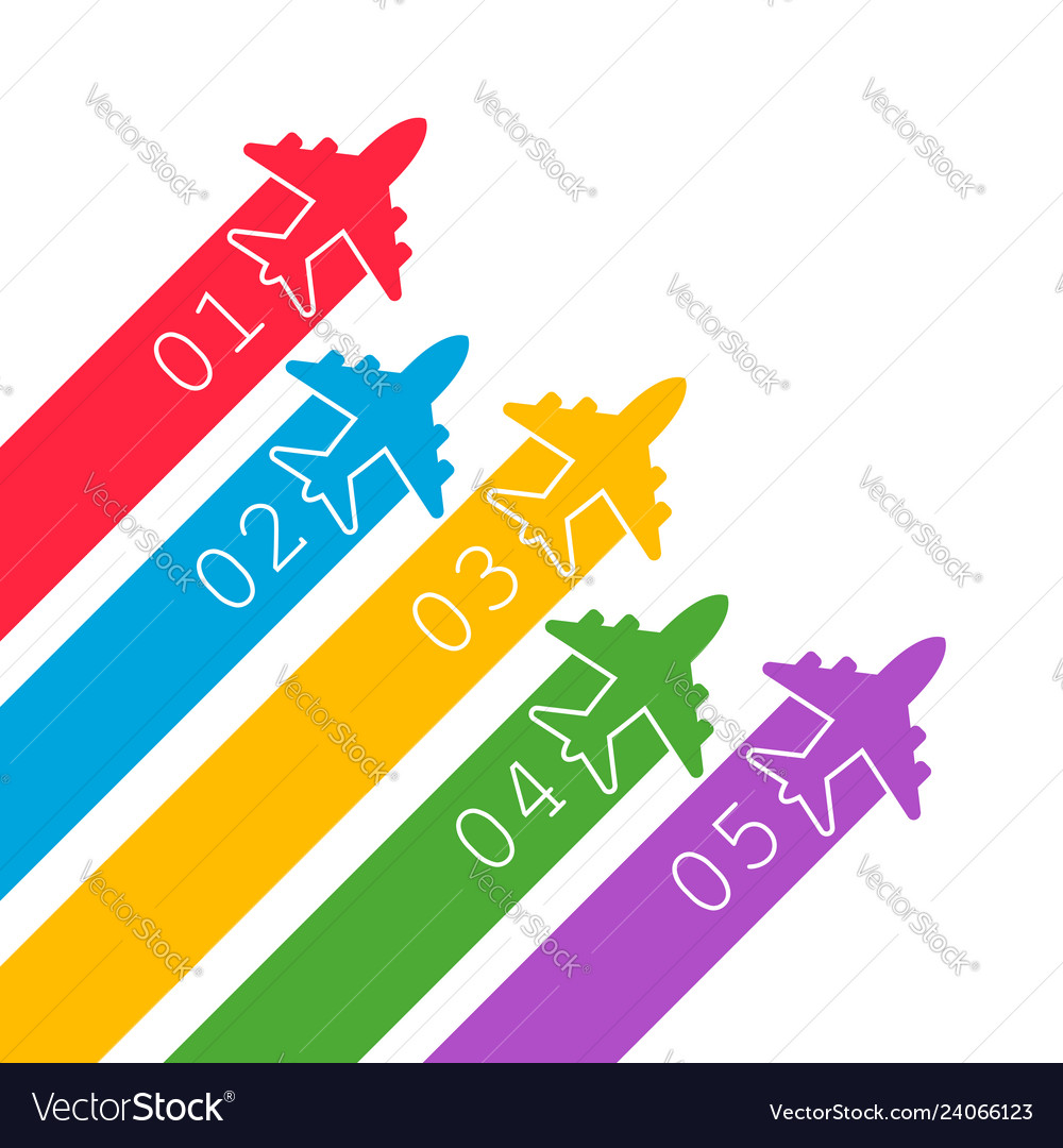 Flugzeug Flug Infografik Ikone im flachen Stil