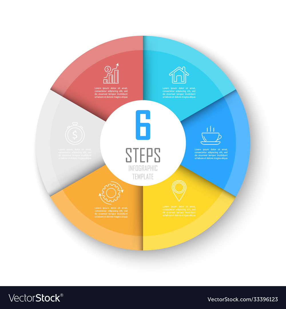 Circle infographics template can be used diagram Vector Image