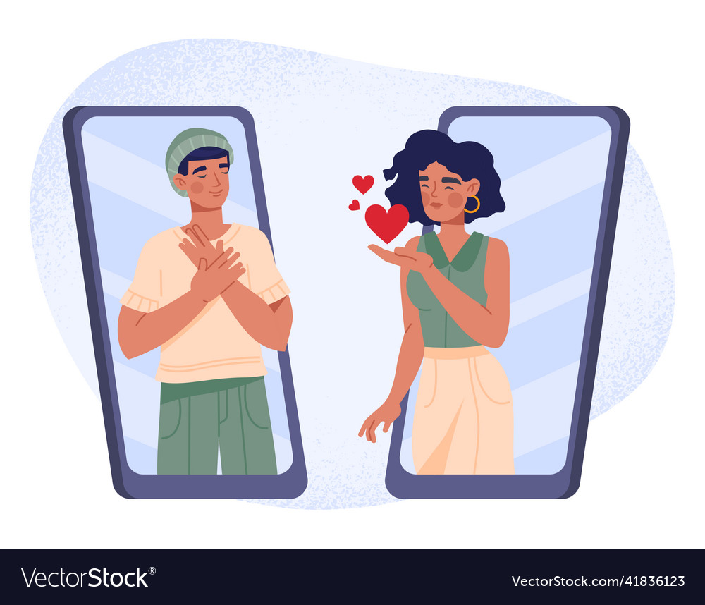 Concept of romantic relationship vector image Concept of romantic relationship