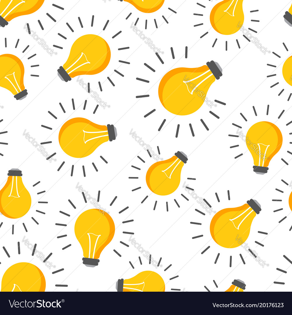 Halogen lightbulb seamless pattern background