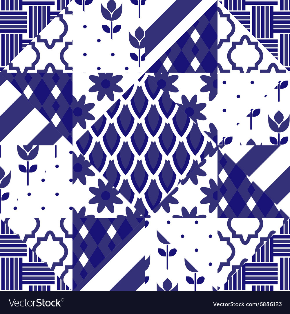 Patchwork quilt pattern tiles