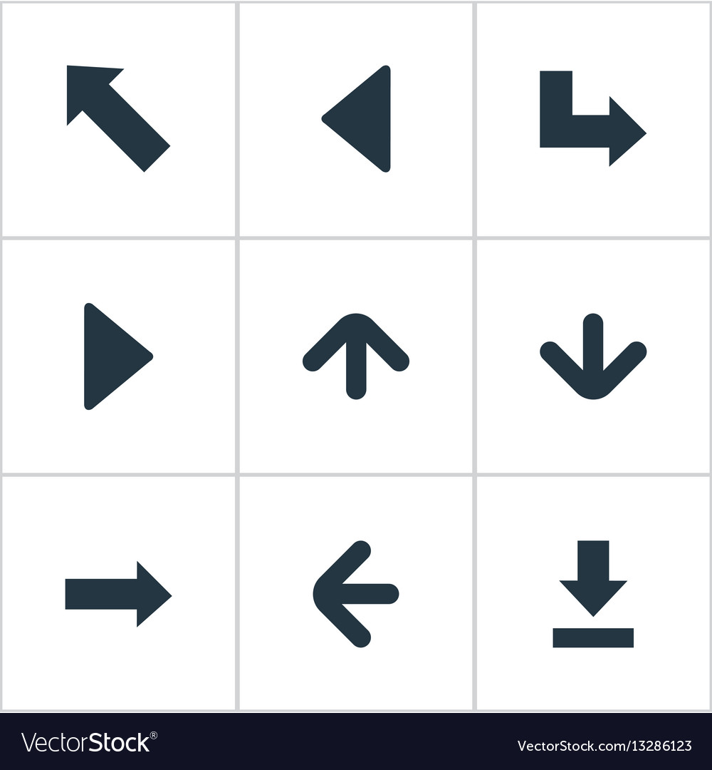 Set of 9 simple pointer icons can be found