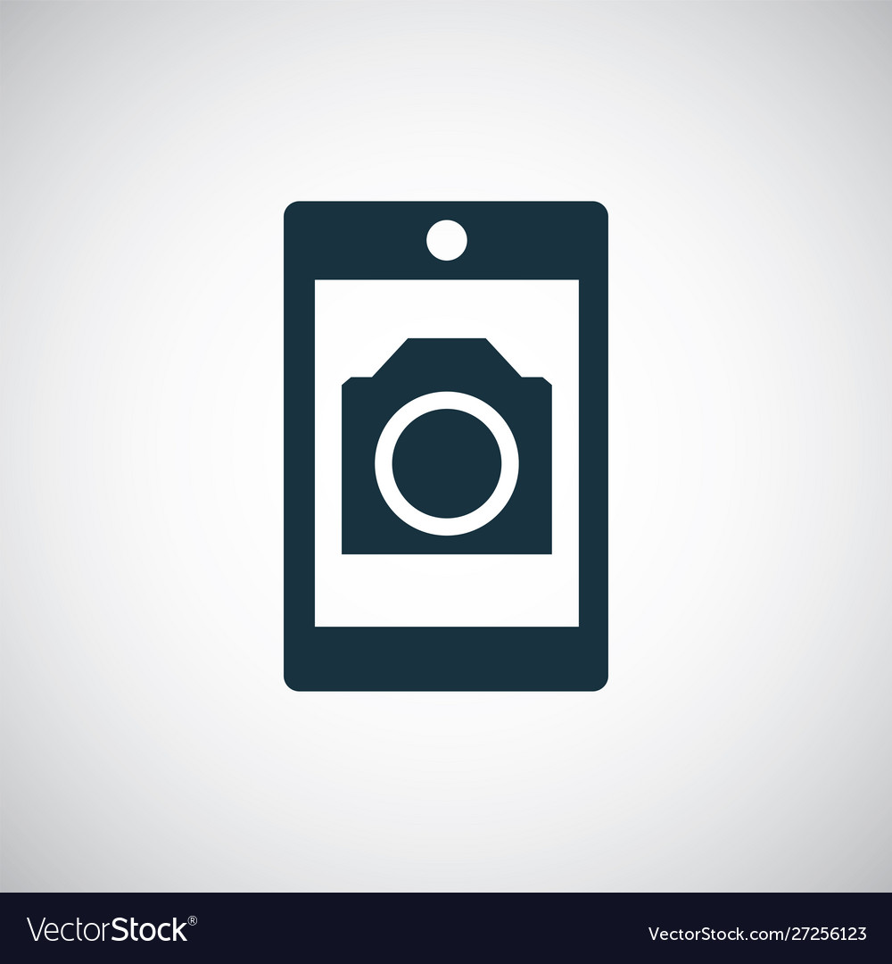 Smartphone photo camera icon for web and ui