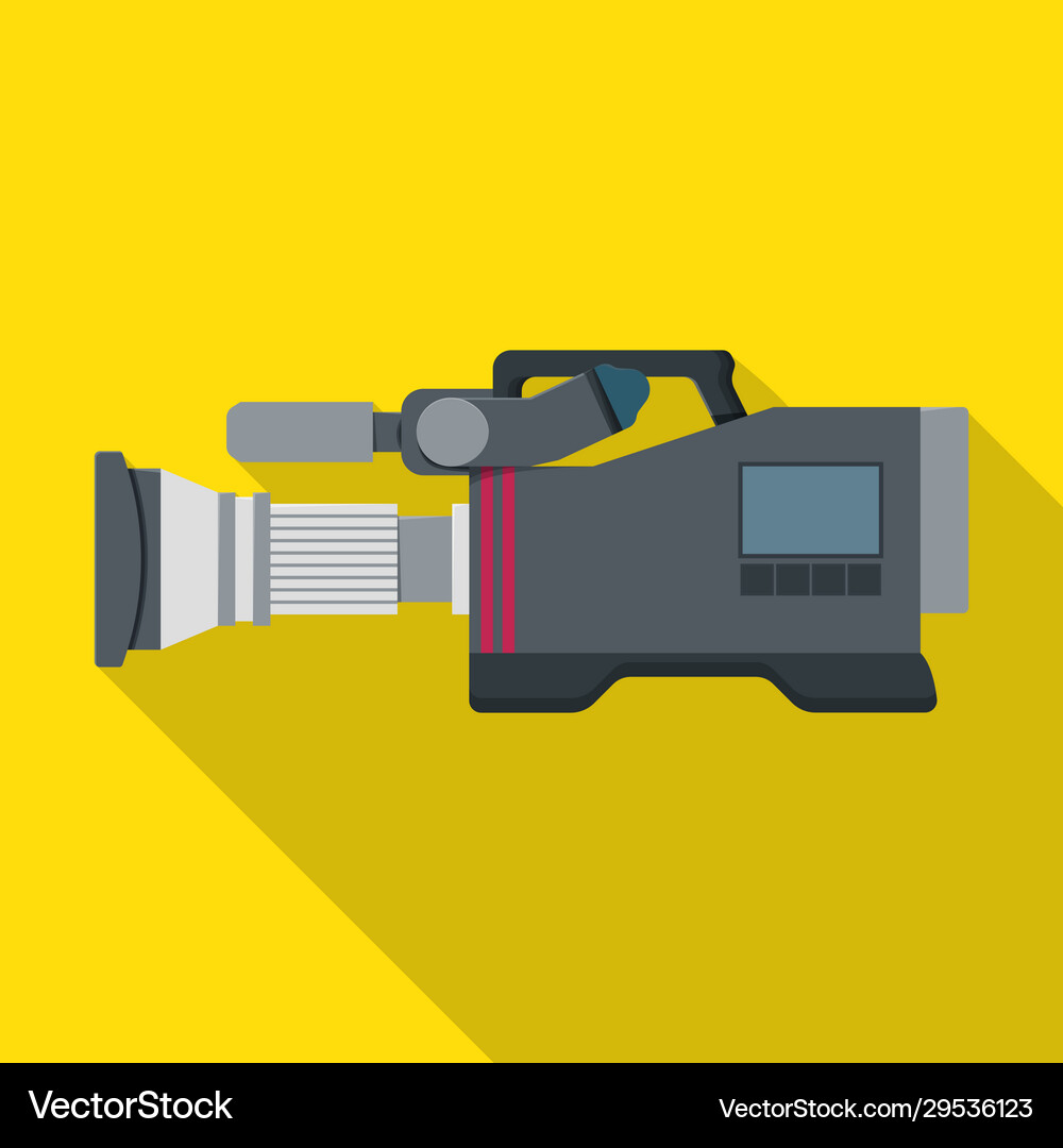 Video camera iconflat icon isolated Royalty Free Vector