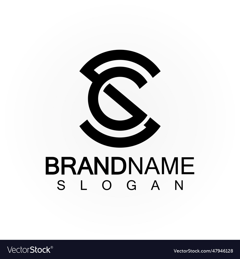 Alphabet letters monogram logo csscs and c