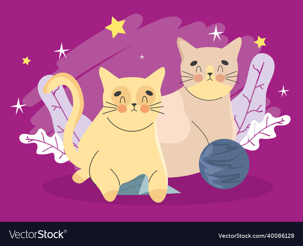 Beautiful cats cartel Royalty Free Vector Image