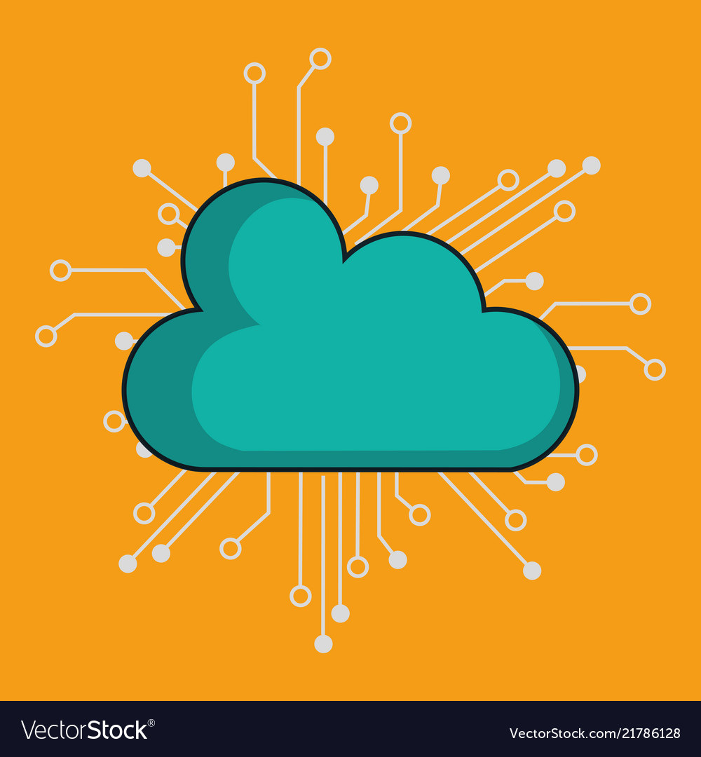 Cloud computing isolated icon