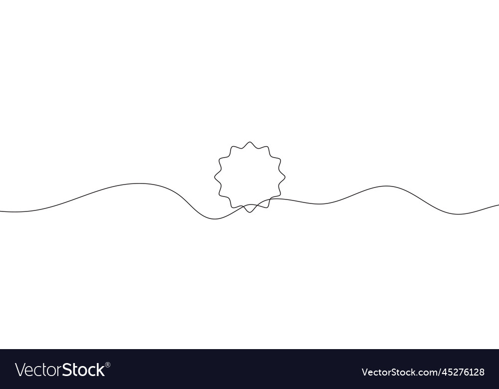 Continuous line drawing of round frame one