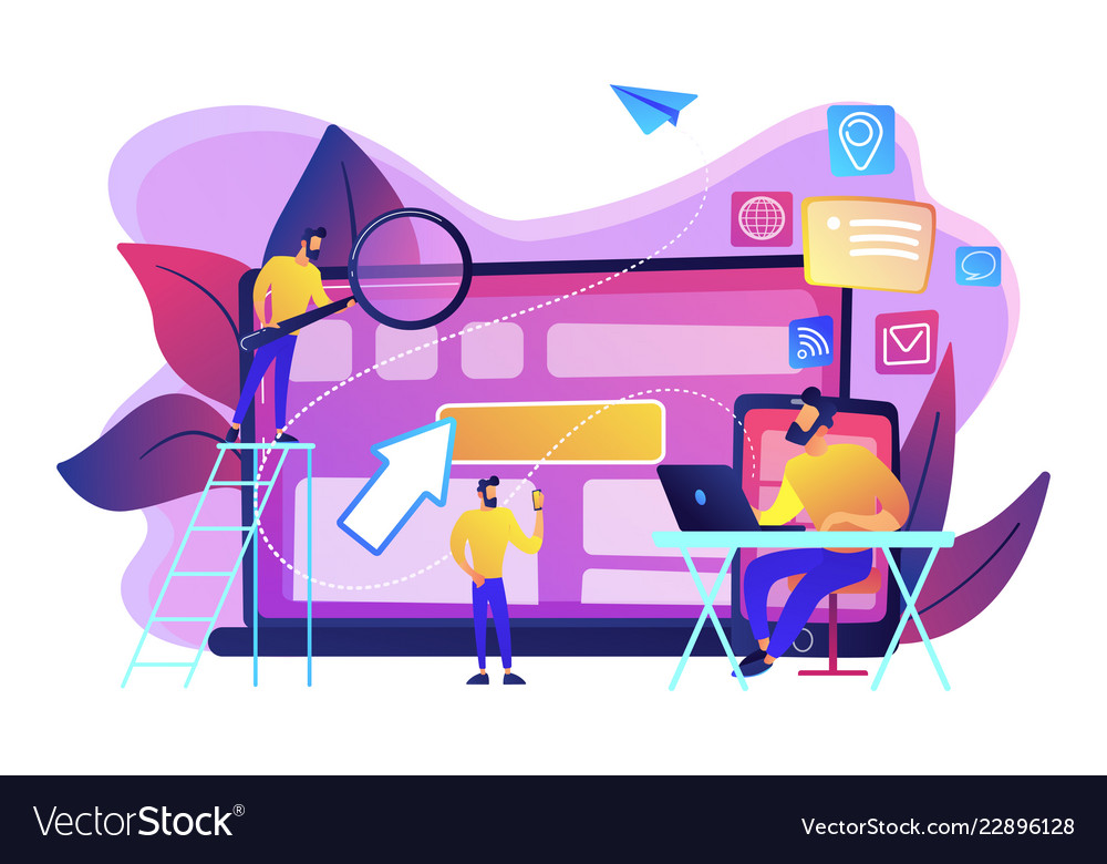 Cross-device tracking concept vector image Cross-device tracking concept