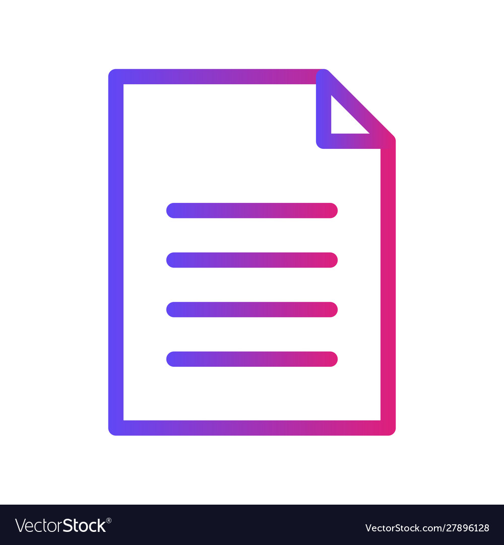 Gradient document icon with white background