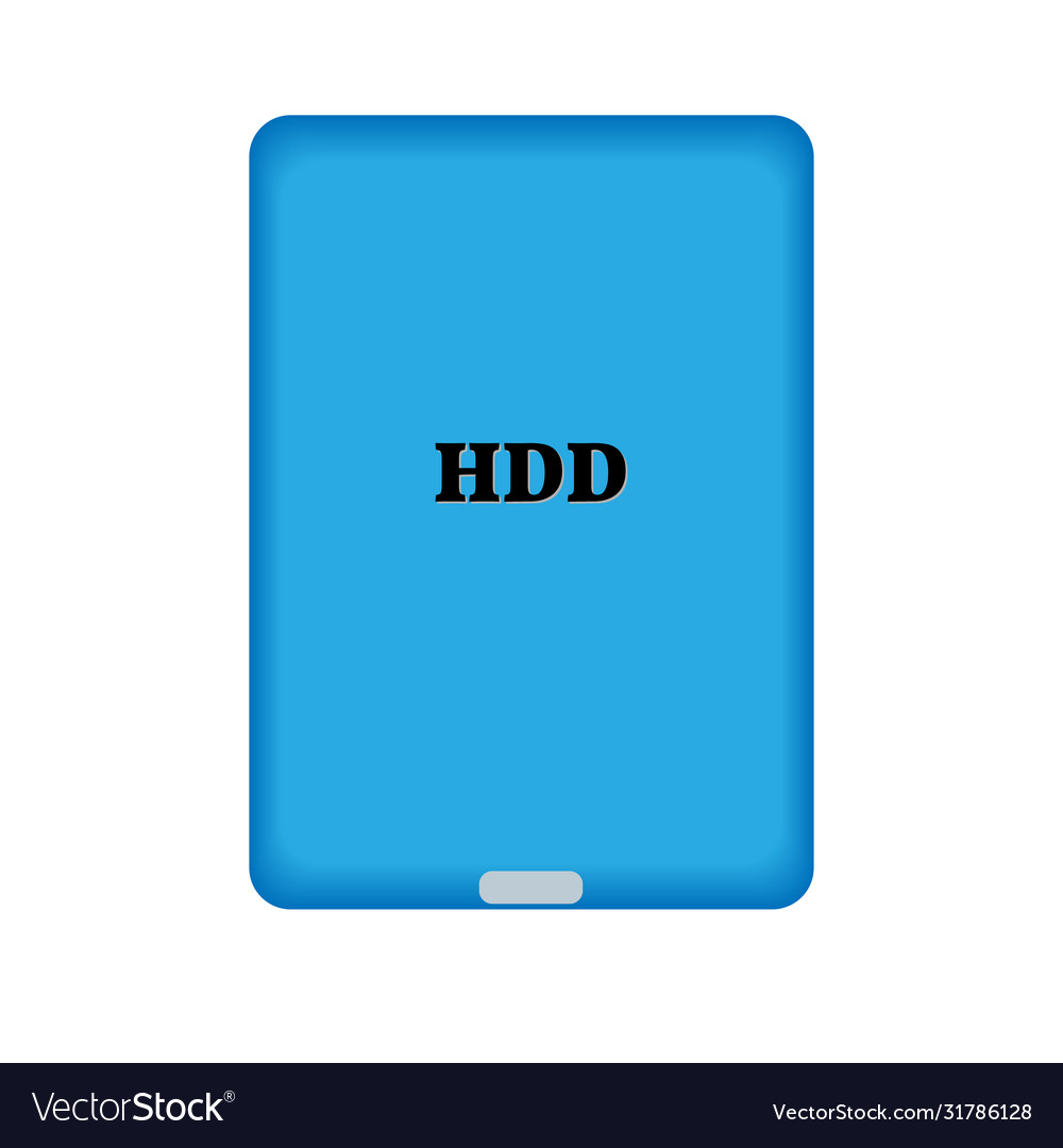 Hdd hard disk external storage for computer vector image Hdd hard disk external storage for computer