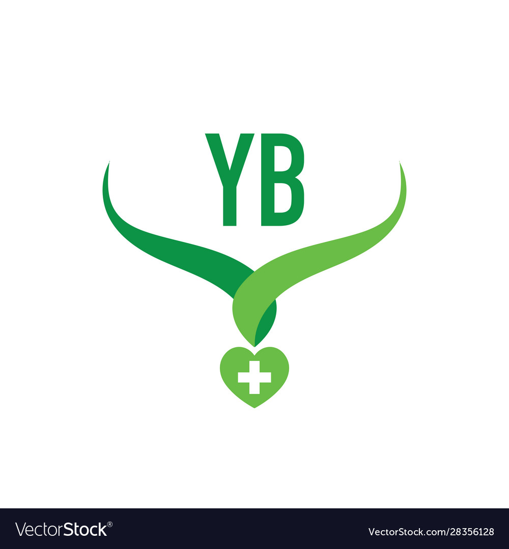 Ursprünglicher Buchstabe yb kreative Gesundheit grünes Logo