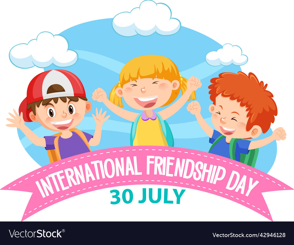 International friendship day banner design Vector Image International friendship day banner design Vector Image