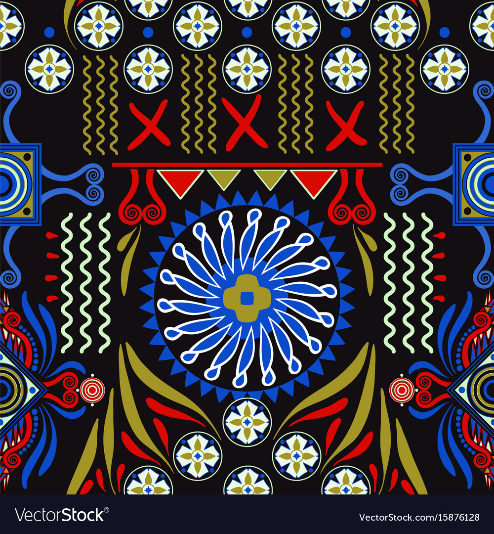 Seamless ethnic pattern colorful backdrop