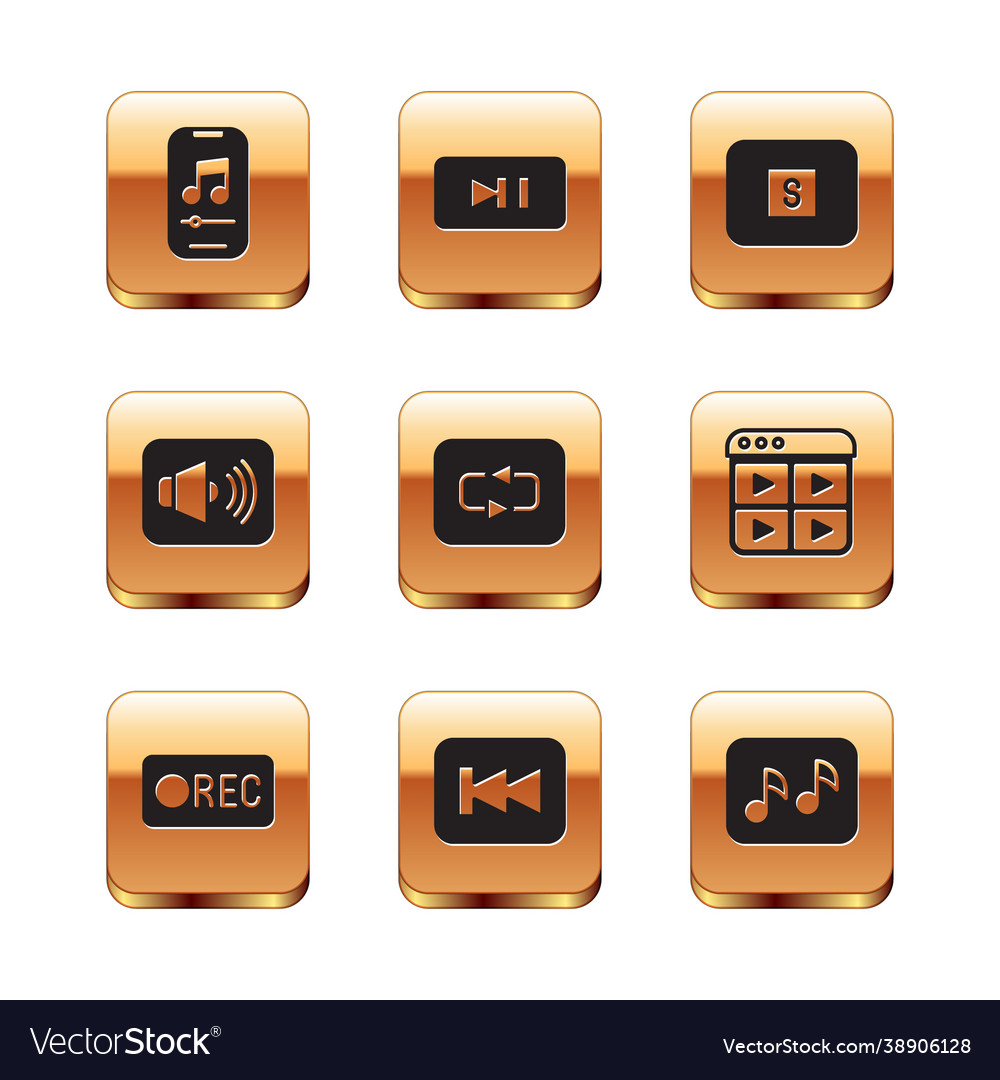 Set music player record button rewind repeat