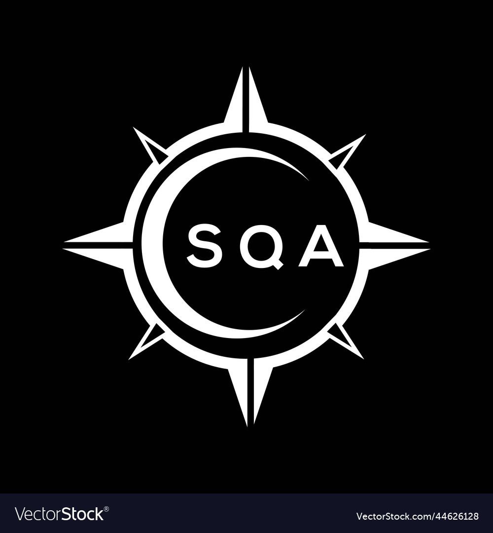 Sqa abstract technology circle setting logo