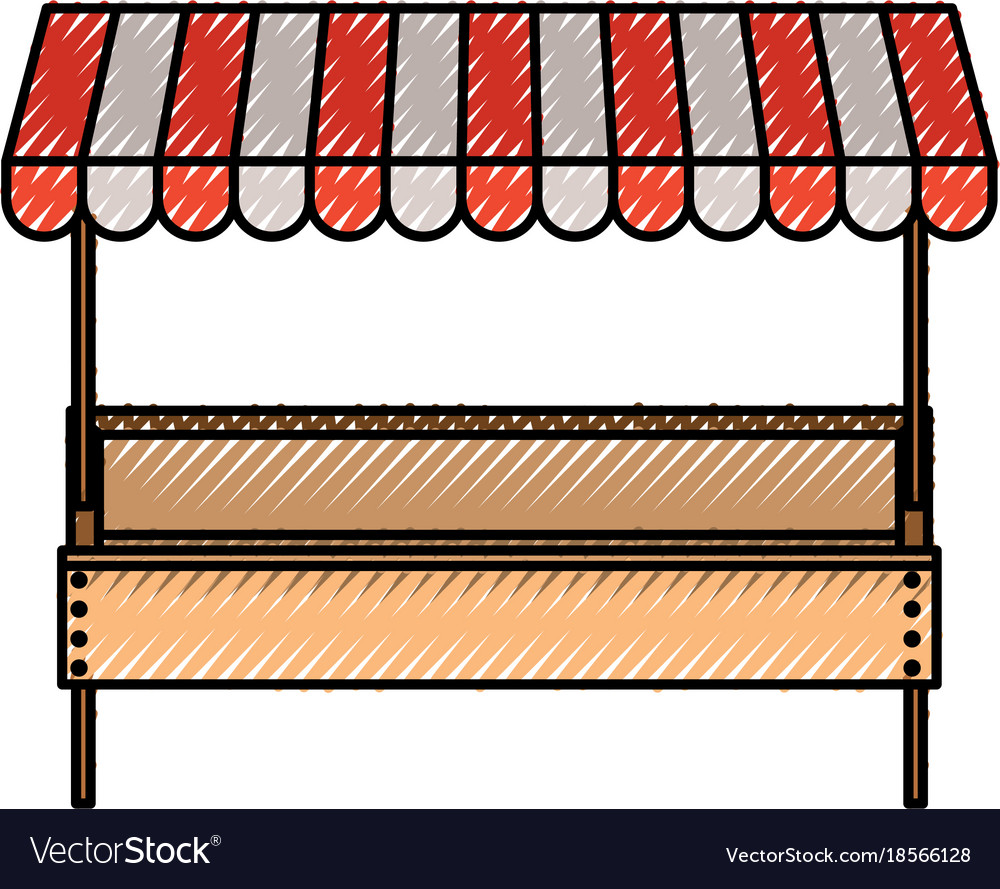 Supermarket shelf with big storage of one level