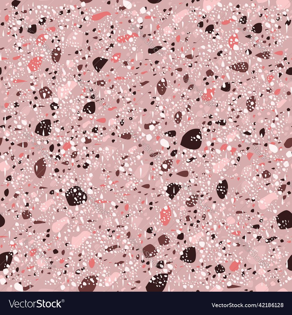 Terrazzo seamless pattern texture in pink