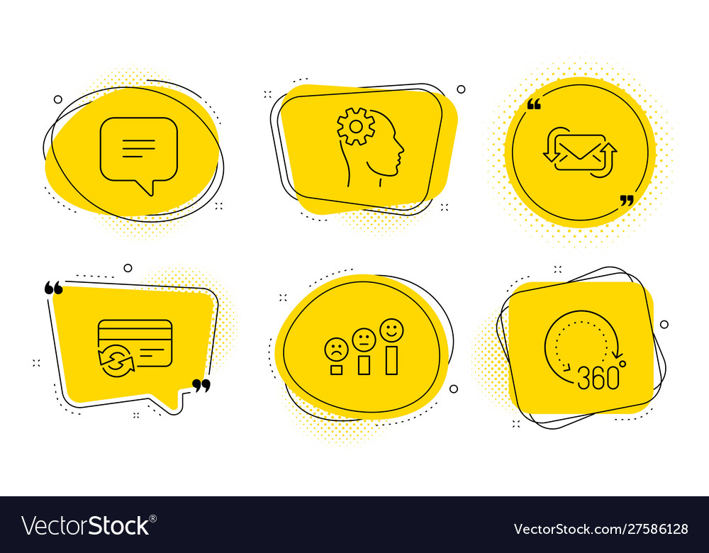 Text message change card and refresh mail icons vector image Text message change card and refresh mail icons