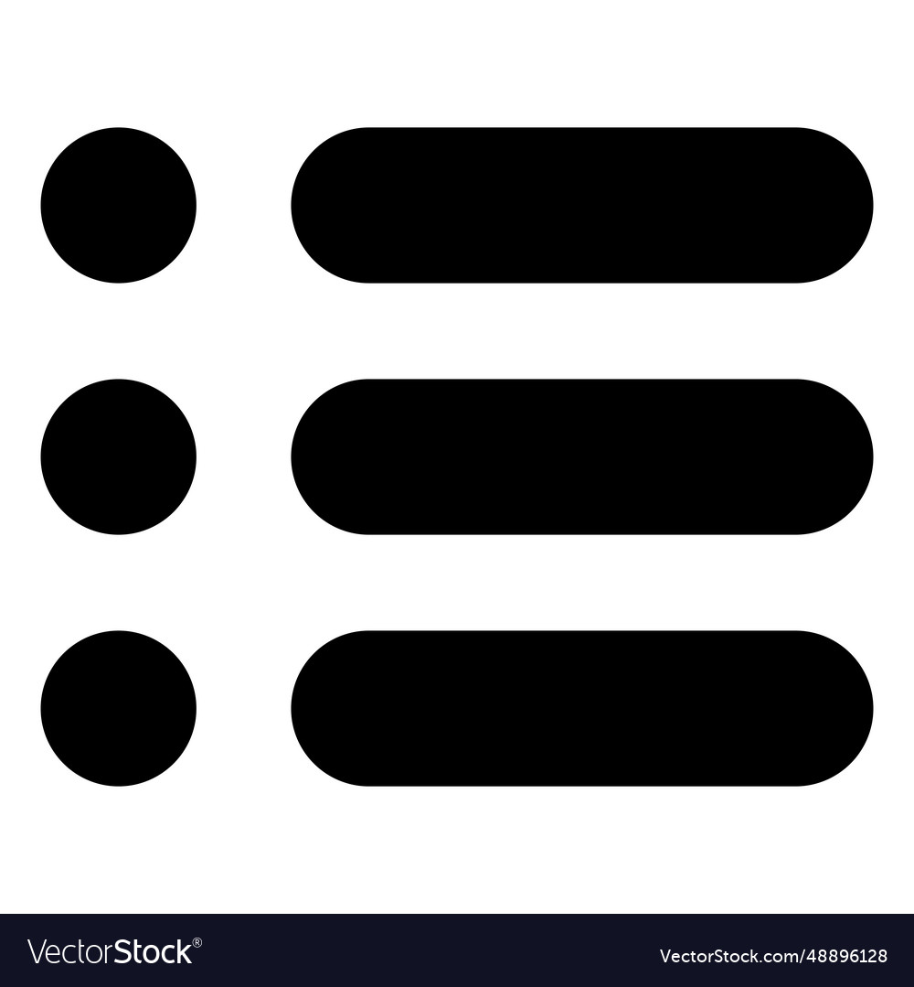 Three bar line icon Royalty Free Vector Image - VectorStock