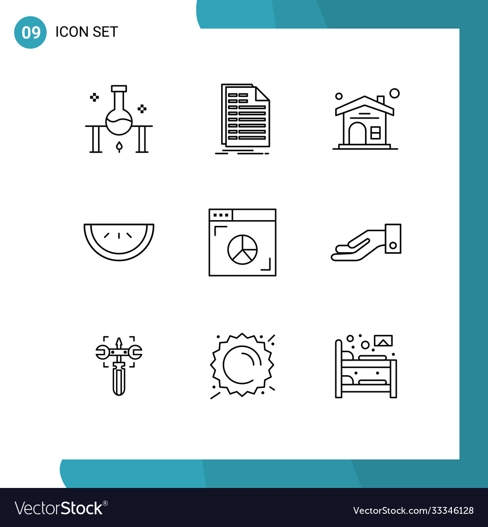 User interface pack 9 basic outlines graph