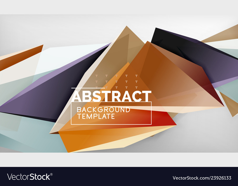 Abstract color triangles geometric background vector image Abstract color triangles geometric background
