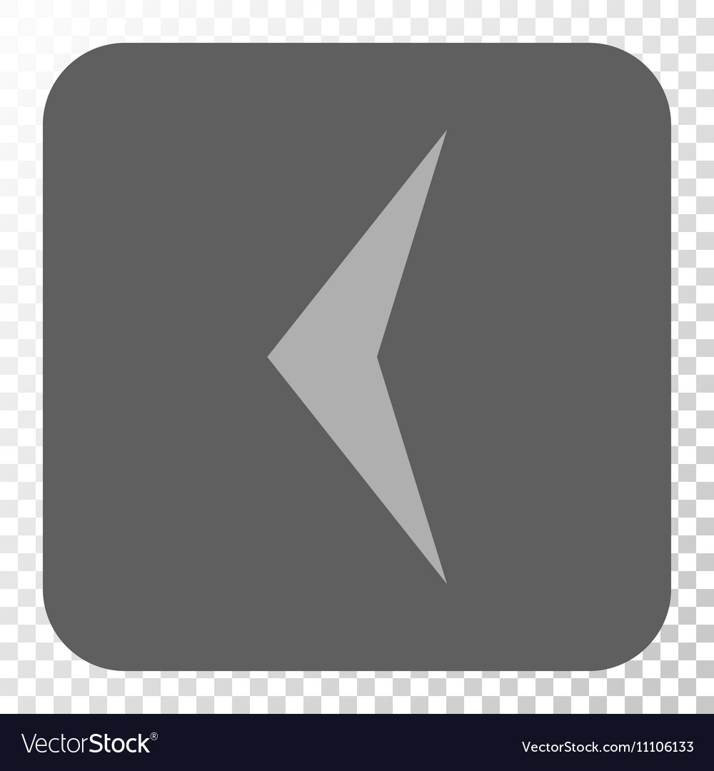 Arrowhead left rounded square button