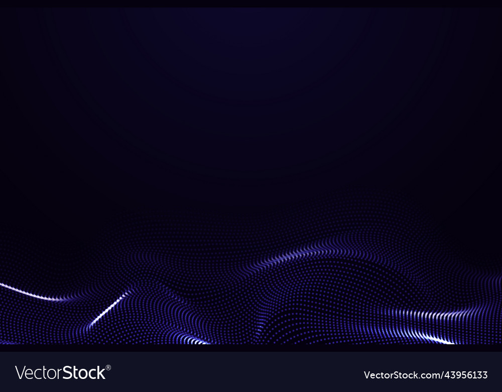 Schöne Welle in Form eines Arrays leuchtend vector image Schöne Welle in Form eines Arrays leuchtend