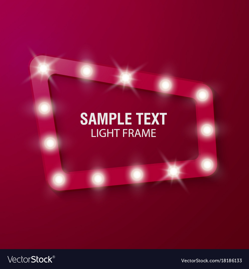 Bulb frames on red background