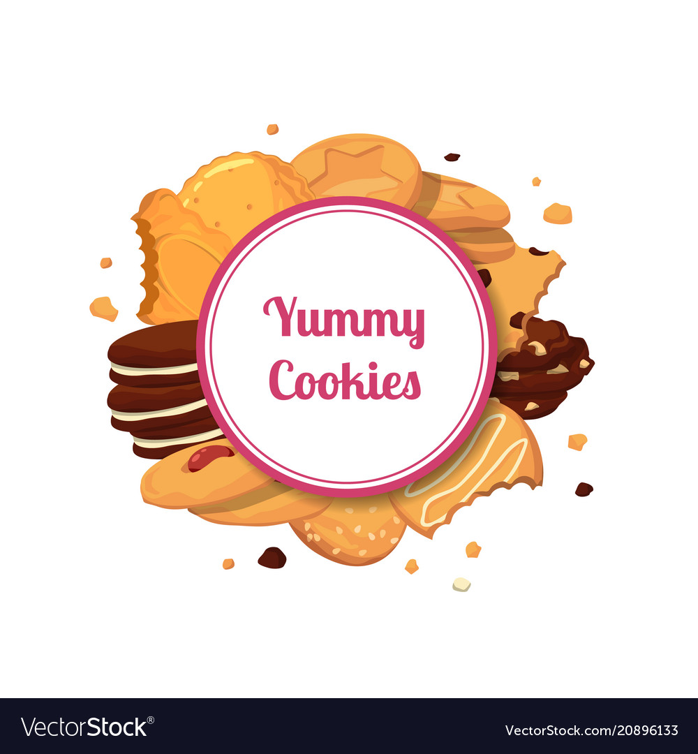 Cartoon cookies Royalty Free Vector Image - VectorStock Cartoon cookies Royalty Free Vector Image - VectorStock