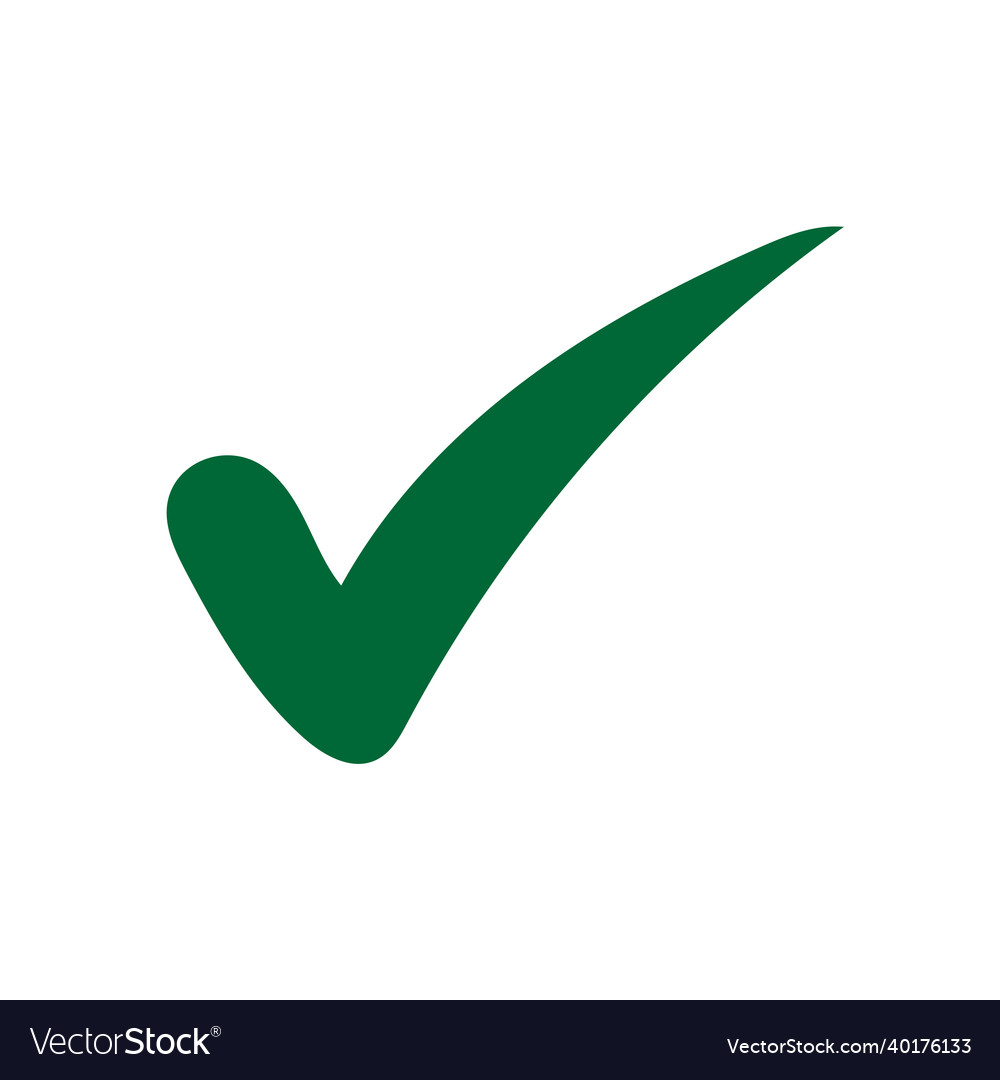 Check mark icon checked right click vector image Check mark icon checked right click
