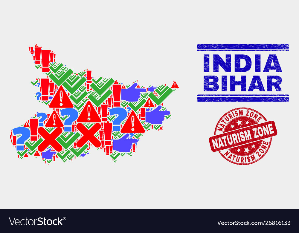 Komposition bihar state map symbol mosaic