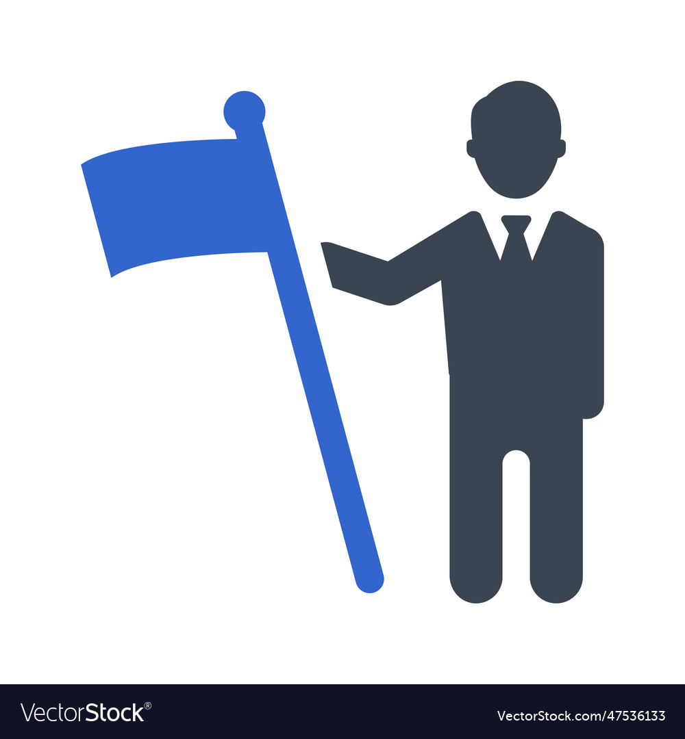 Flying flag icon