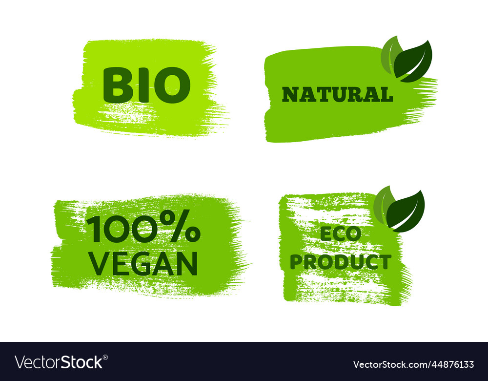 Green natural bio labels