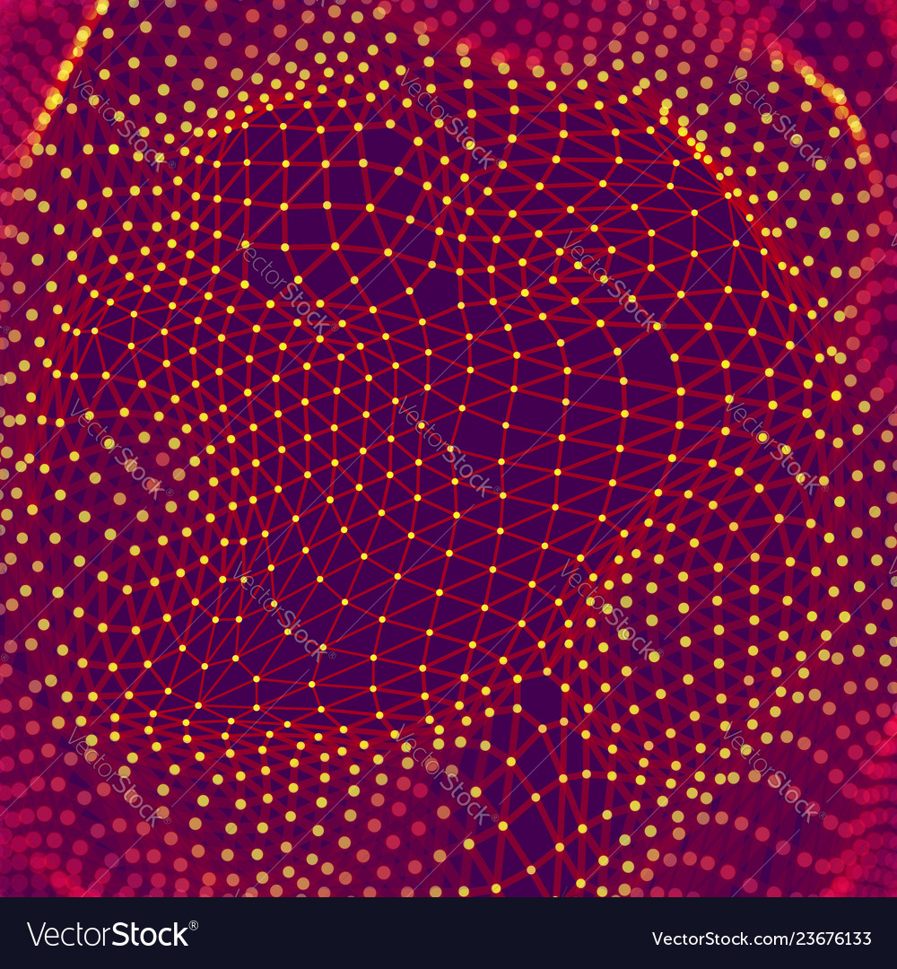 Lattice structure science technology 3d grid vector image Lattice structure science technology 3d grid