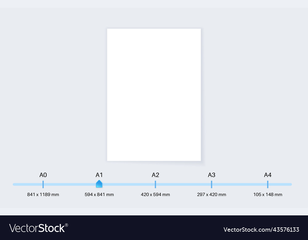 Page format selection vector image Page format selection
