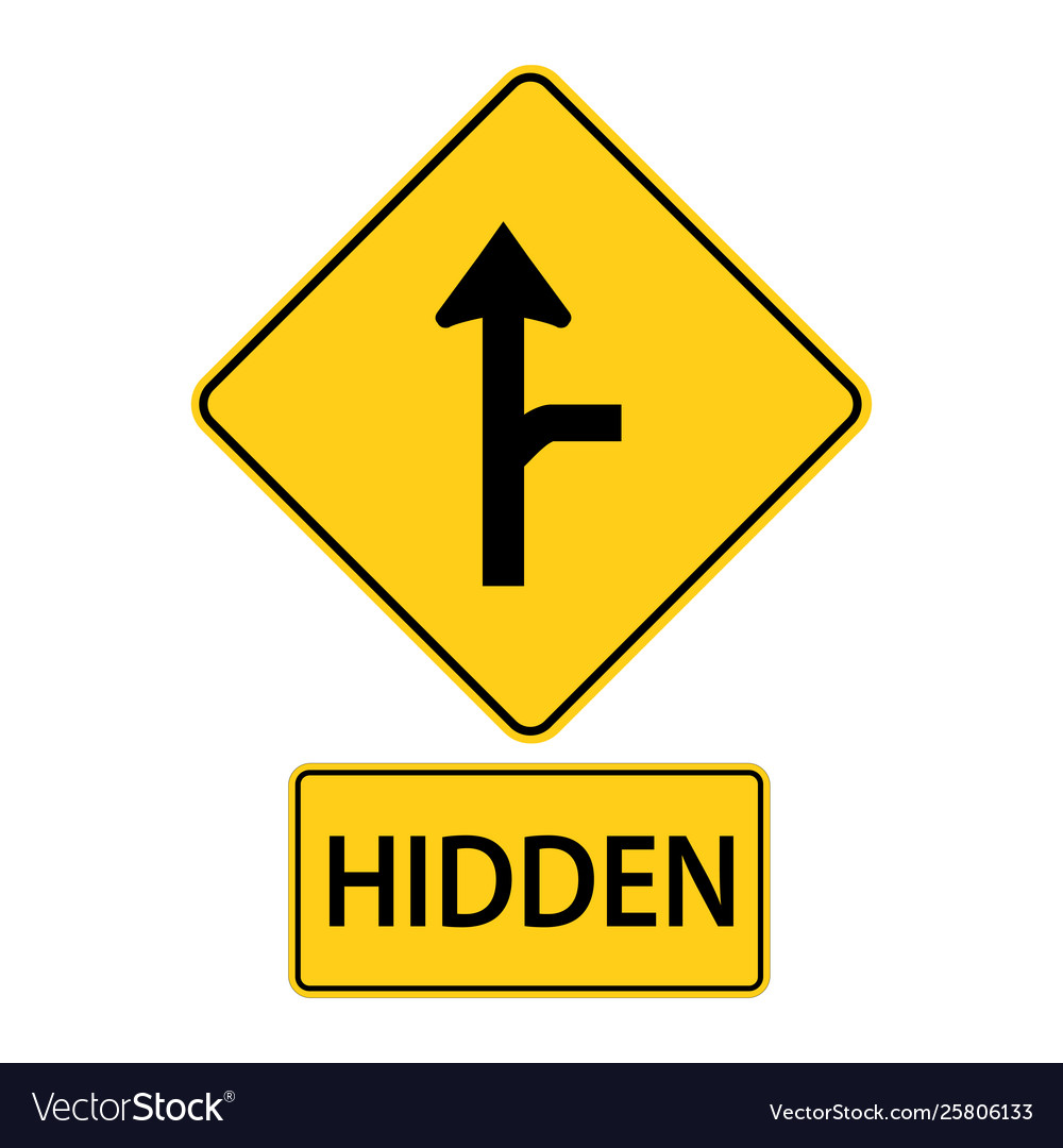 Sa traffic road signsdriver on sideroad vector image Sa traffic road signsdriver on sideroad