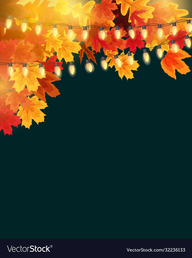 Shiny autumn leaves banner background