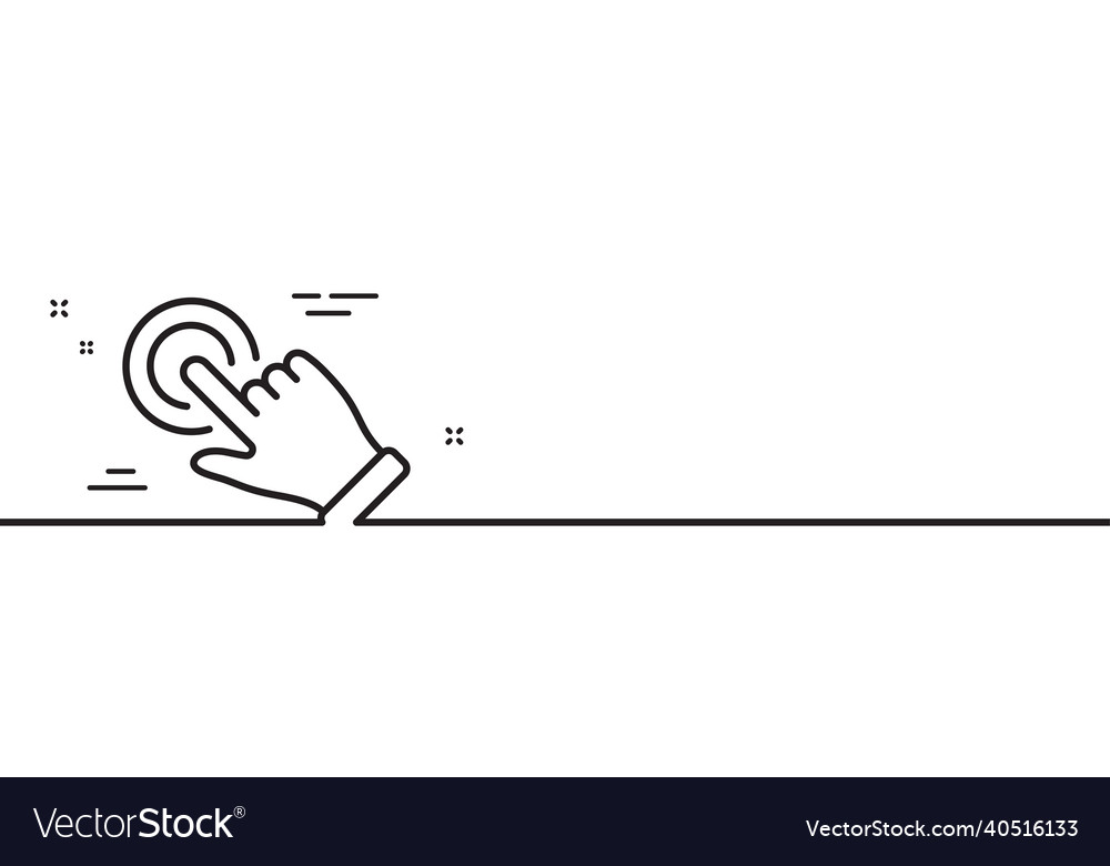 Touchscreen gesture line icon click hand sign Vector Image Touchscreen gesture line icon click hand sign
